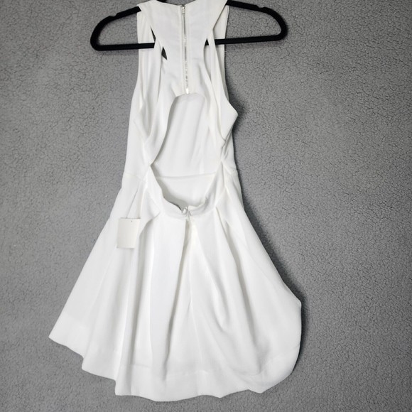 LULU'S Women's Size Small NWT Test Drive White Skater Cut-Out Strappy Dress - Picture 9 of 13